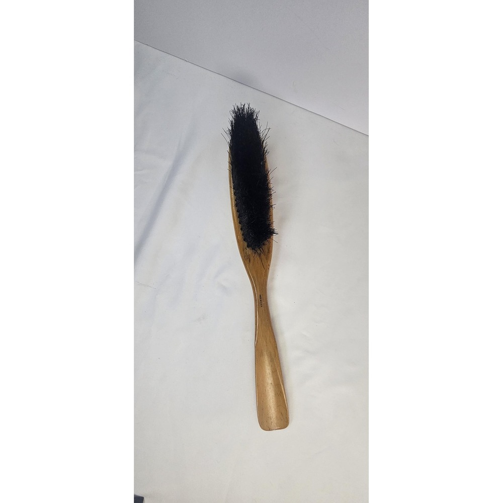 Vintage Wooden Shoe Brush Made in USA Patent Marked Nylon Bristles